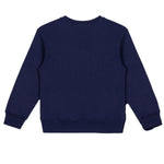 Moschino Felpa Chiusa Girocollo tinta unita con Logo Blu per Bambino HUF09HX BLU MOSCHINO 