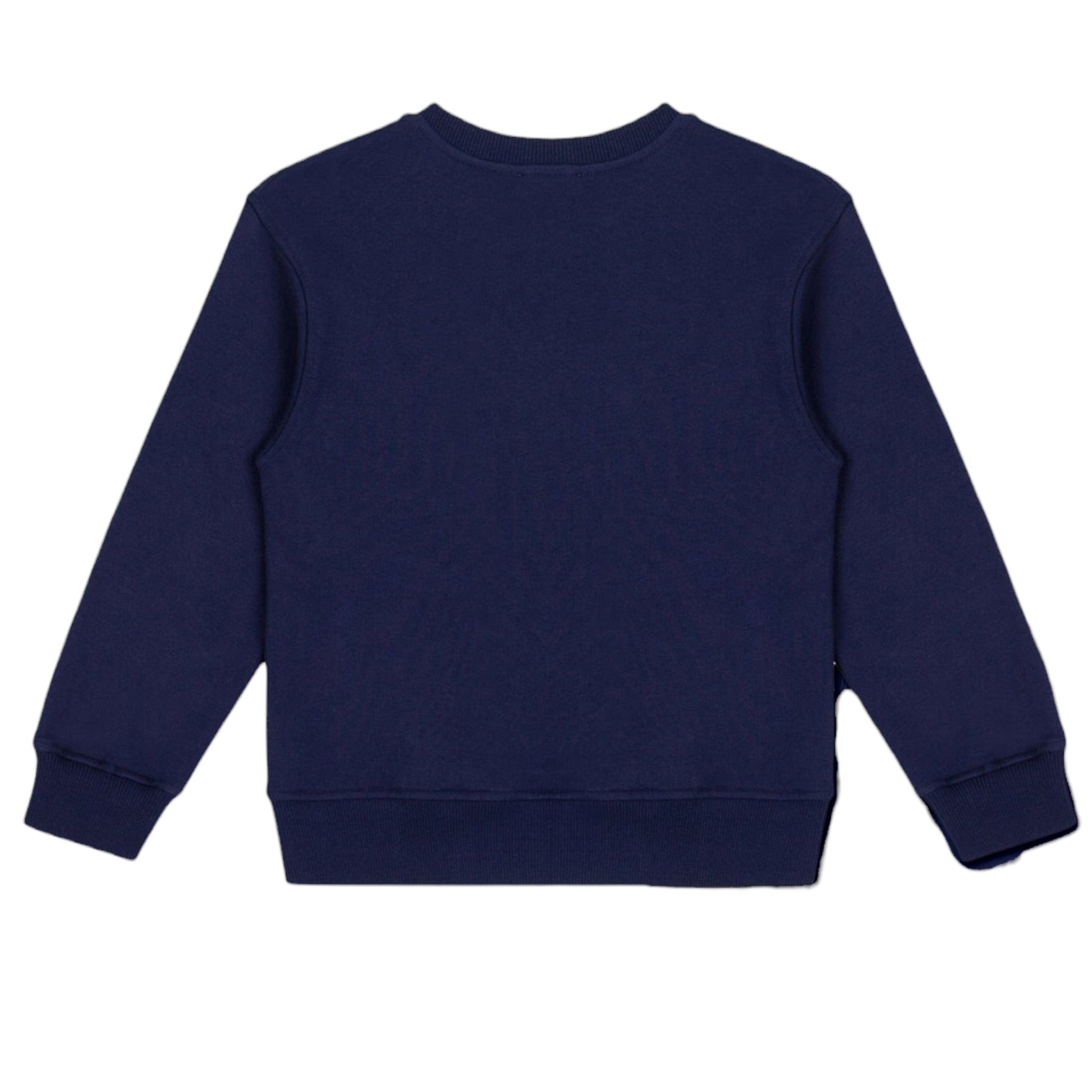 Moschino Felpa Chiusa Girocollo tinta unita con Logo Blu per Bambino HUF09HX BLU MOSCHINO 