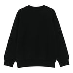 Moschino Felpa Chiusa Girocollo tinta unita con Stampe Nero per Bambino HUF09I NERO MOSCHINO 