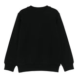 Moschino Felpa Chiusa Girocollo tinta unita con Stampe Nero per Bambino HUF09I NERO MOSCHINO 