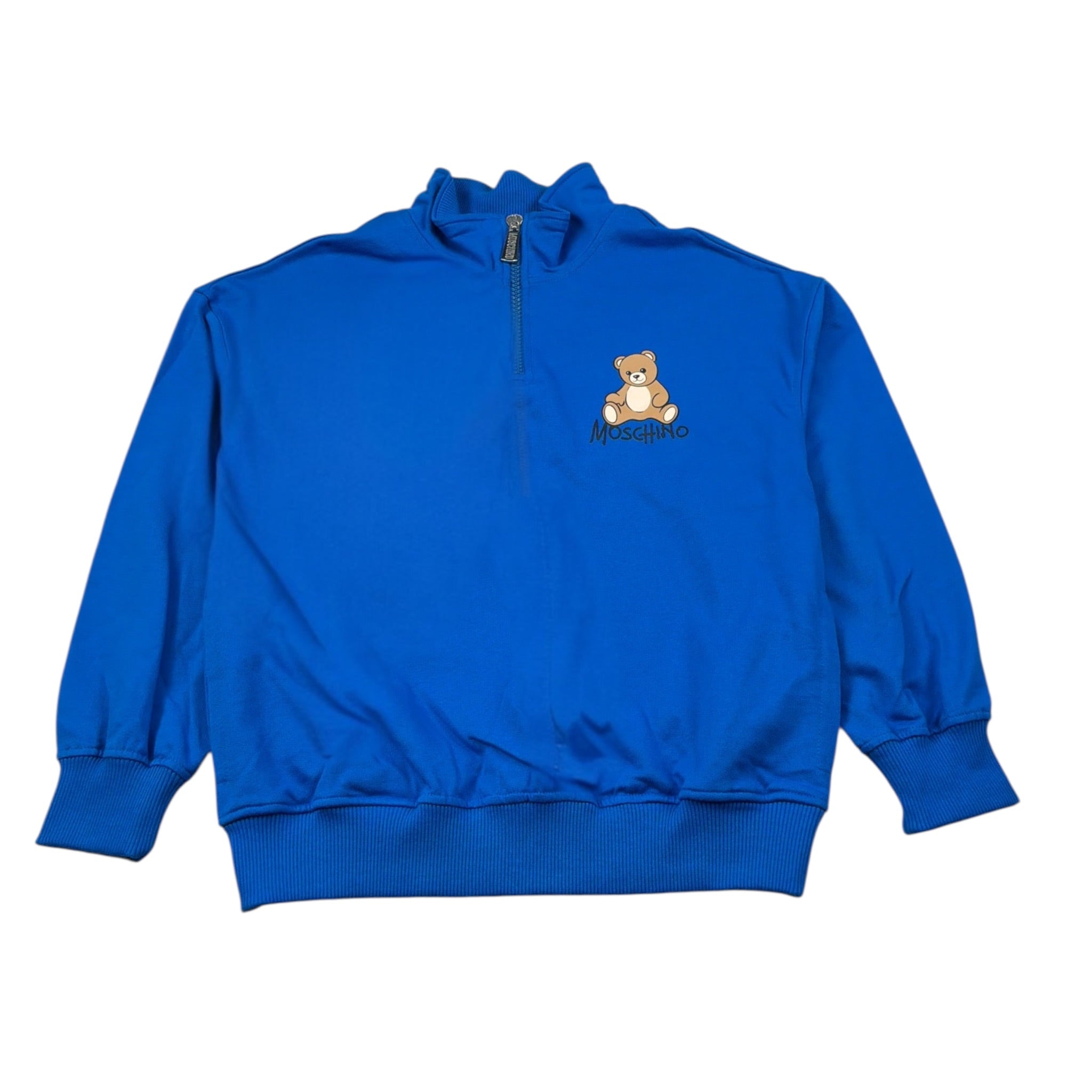 Moschino Felpa Chiusa con Cappuccio tinta unita Cobalto per Bambino HUF0A0 COBALTO MOSCHINO 
