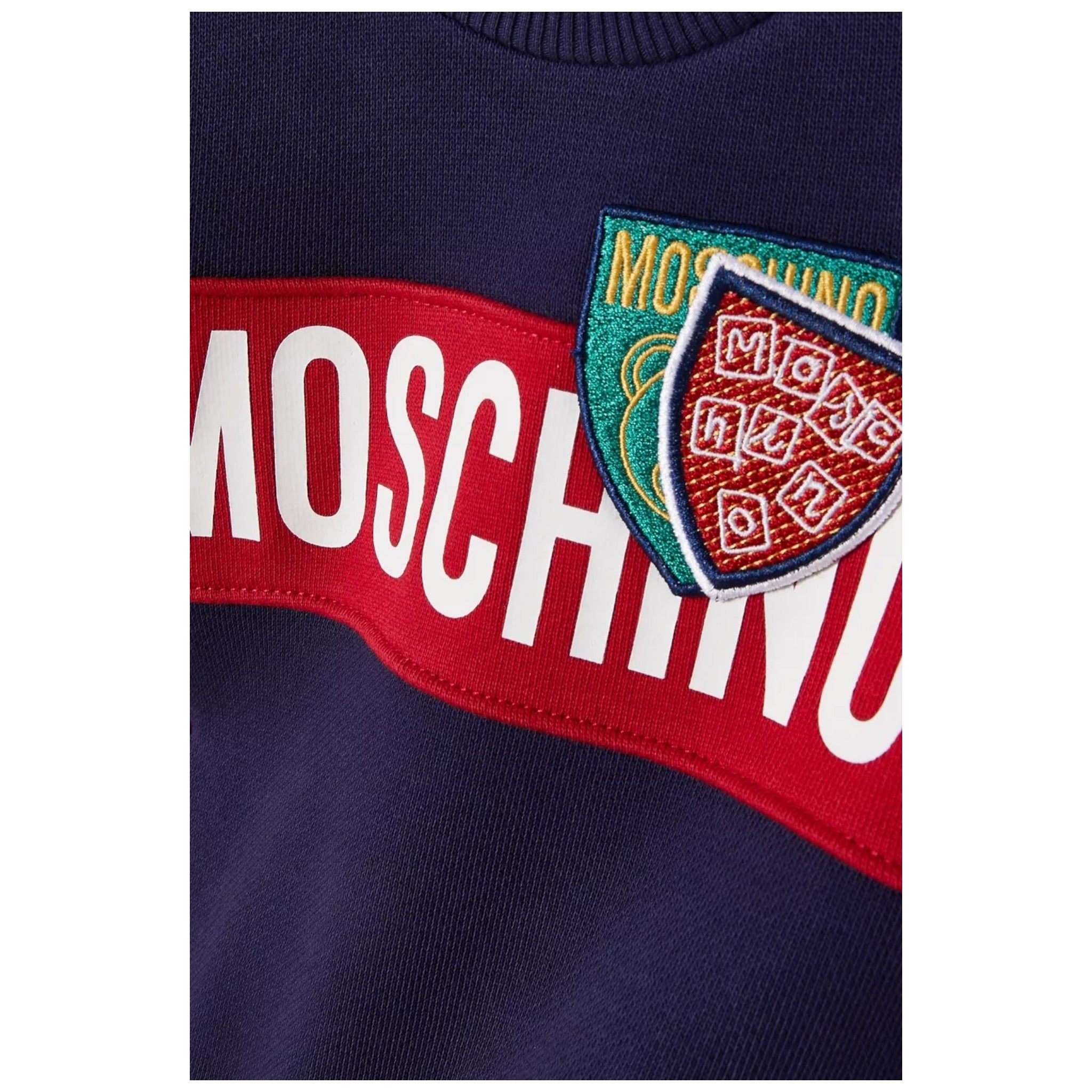 Moschino Completo 2 Pezzi Felpa-Pantalone tinta unita Blu per Bambino HUK03Z BLU MOSCHINO 