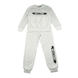 Moschino Completo 2 Pezzi Felpa-Pantalone Bianco per Bambino HUK04M BIANCO MOSCHINO 