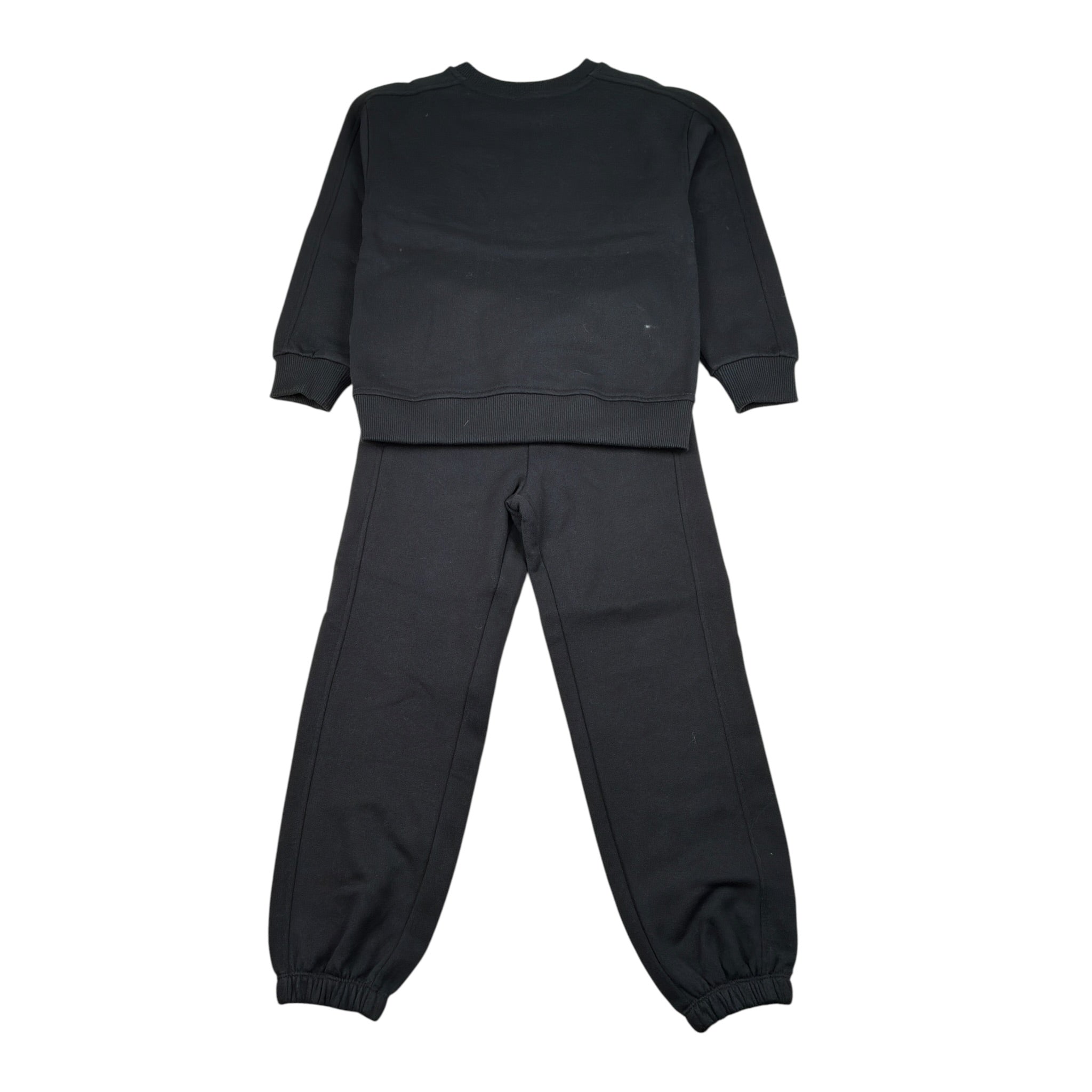 Moschino Completo 2 Pezzi Felpa-Pantalone tinta unita Nero per Bambino HUK04N NERO MOSCHINO 