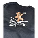 Moschino Completo 2 Pezzi Felpa-Pantalone tinta unita Nero per Bambino HUK04N NERO MOSCHINO 