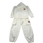 Moschino Completo 2 Pezzi Felpa-Pantalone tinta unita Panna per Bambino HUK04Q PANNA MOSCHINO 