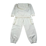 Moschino Completo 2 Pezzi Felpa-Pantalone tinta unita Panna per Bambino HUK04Q PANNA MOSCHINO 