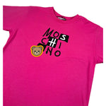 Moschino T-Shirt tinta unita con Stampa Magenta per Bambina HUM05W MAGENTA MOSCHINO 