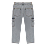 Moschino Jeans tinta unita con Tasconi Azzurro per Bambino HUP08H AZZURRO MOSCHINO 
