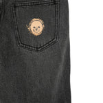 Moschino Jeans tinta unita con Elastico In Vita Nero per Bambino HUP08I NERO MOSCHINO 