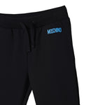 Moschino Pantalone Tuta Tinta Nita con Logo Nero per Bambino HUP08S NERO MOSCHINO 