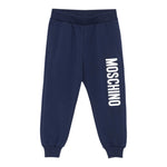 Moschino Pantalone Tuta tinta unita con Logo Blu per Bambino HUP08UX BLU MOSCHINO 