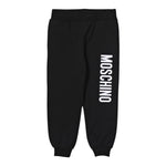 Moschino Pantalone Tuta tinta unita con Logo Nero per Bambino HUP08UX NERO MOSCHINO 