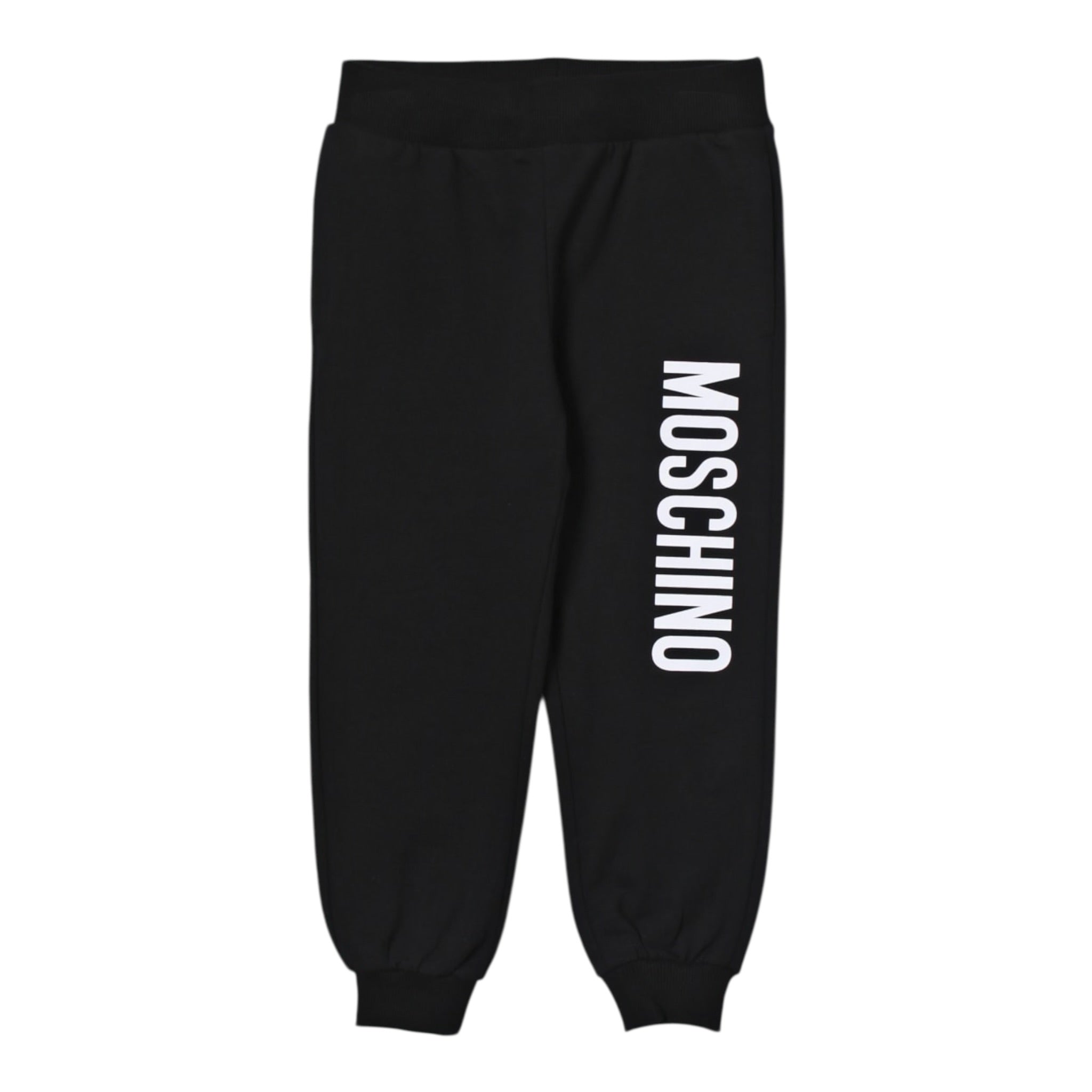 Moschino Pantalone Tuta tinta unita con Logo Nero per Bambino HUP08UX NERO MOSCHINO 