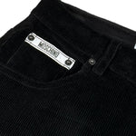 Moschino Pantalone tinta unita In Velluto Nero per Bambina HUP097 NERO MOSCHINO 