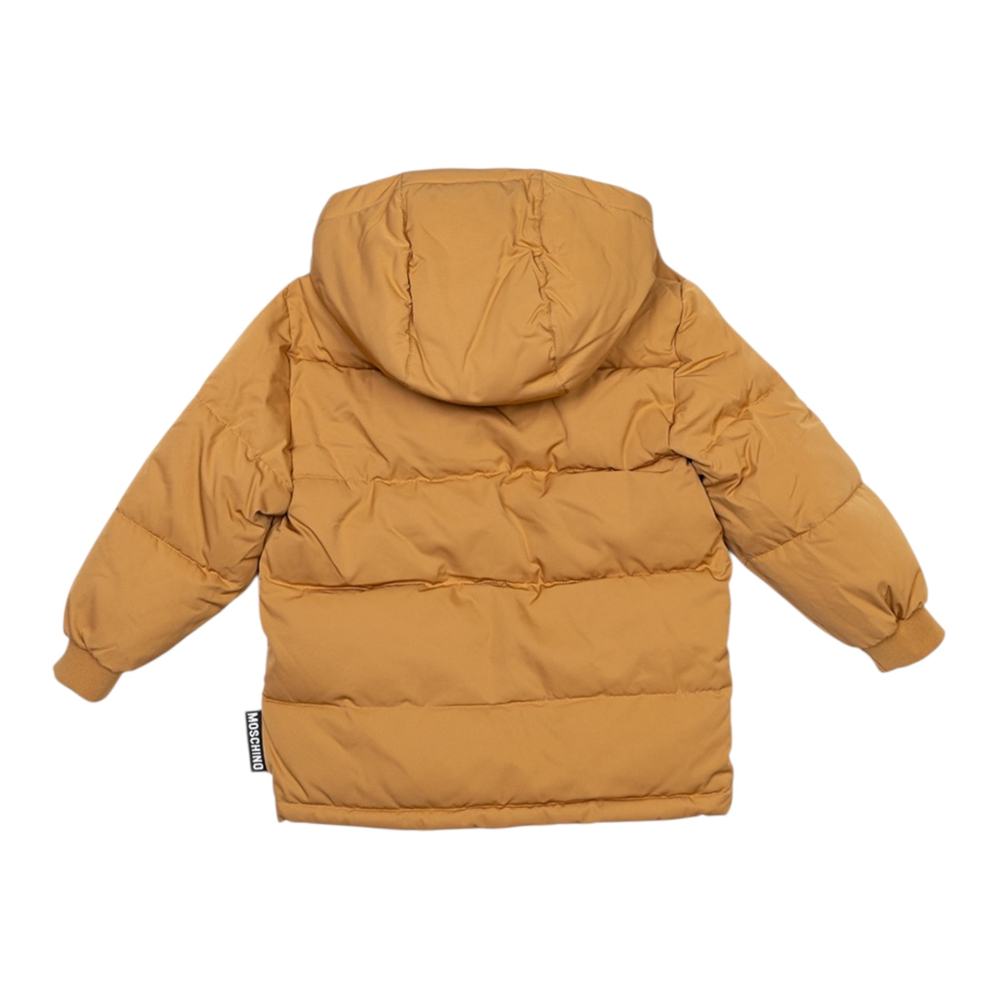 Moschino Giubbino tinta unita con Cappuccio Beige per Bambino HUS05H BEIGE MOSCHINO 