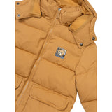 Moschino Giubbino tinta unita con Cappuccio Beige per Bambino HUS05H BEIGE MOSCHINO 