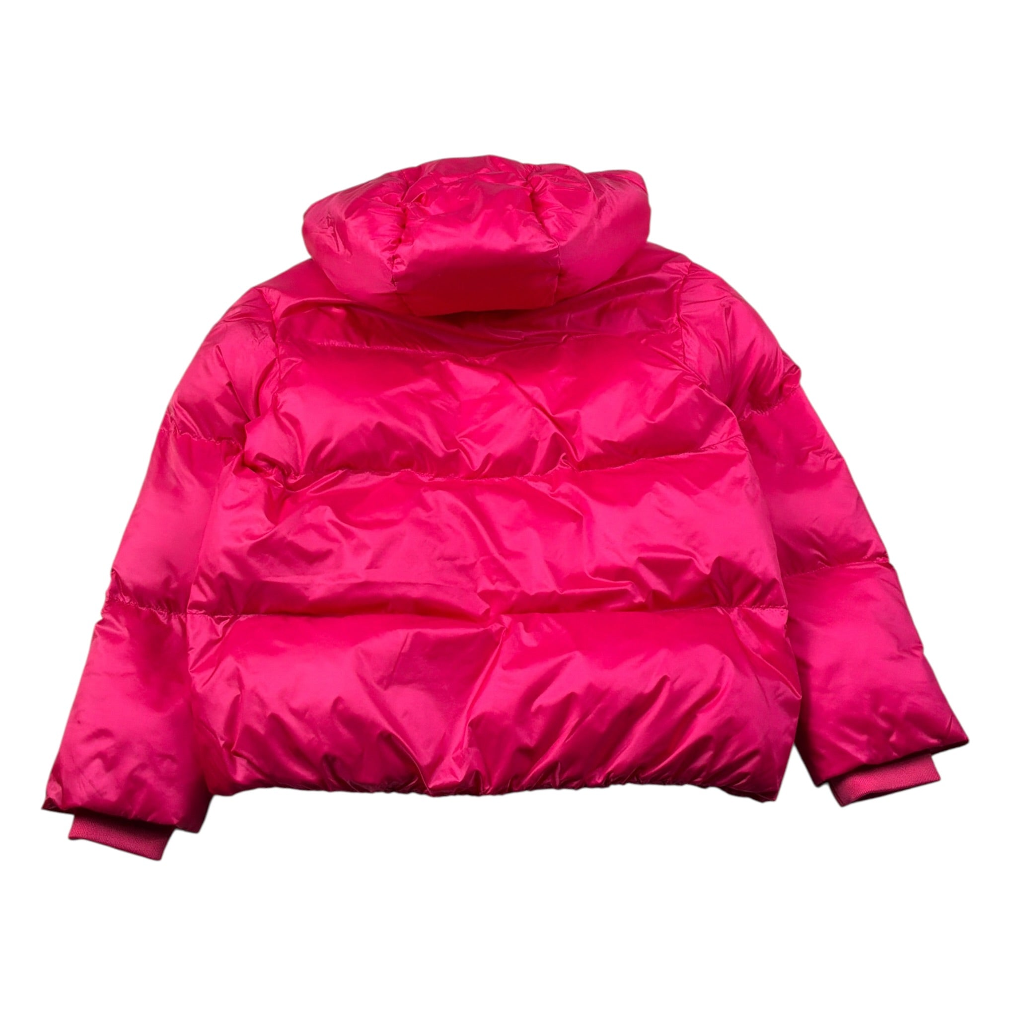 Moschino Giubbino tinta unita con Cappuccio Fuxia per Bambina HUS05P FUXIA MOSCHINO 