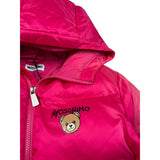 Moschino Giubbino tinta unita con Cappuccio Fuxia per Bambina HUS05P FUXIA MOSCHINO 