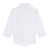 Moschino Camicia Manica Lunga tinta unita con Logo Bianco per Neonato M5C002 BIANCO MOSCHINO 