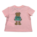 Moschino T-Shirt tinta unita con Stampa Rosa per Neonata M7M047 ROSA MOSCHINO 