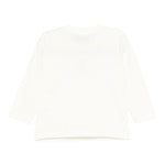 Moschino Shirt Girocollo tinta unita con Logo Panna per Bambina M9000R PANNA MOSCHINO 