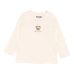 Moschino Shirt Girocollo tinta unita con Logo Beige per Bambino M9O00RJ BEIGE MOSCHINO 
