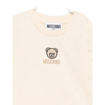 Moschino Shirt Girocollo tinta unita con Logo Beige per Bambino M9O00RJ BEIGE MOSCHINO 