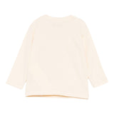 Moschino Shirt Girocollo tinta unita con Logo Beige per Bambino M9O00RJX BEIGE MOSCHINO 