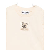 Moschino Shirt Girocollo tinta unita con Logo Beige per Neonato M9O00RX BEIGE MOSCHINO 