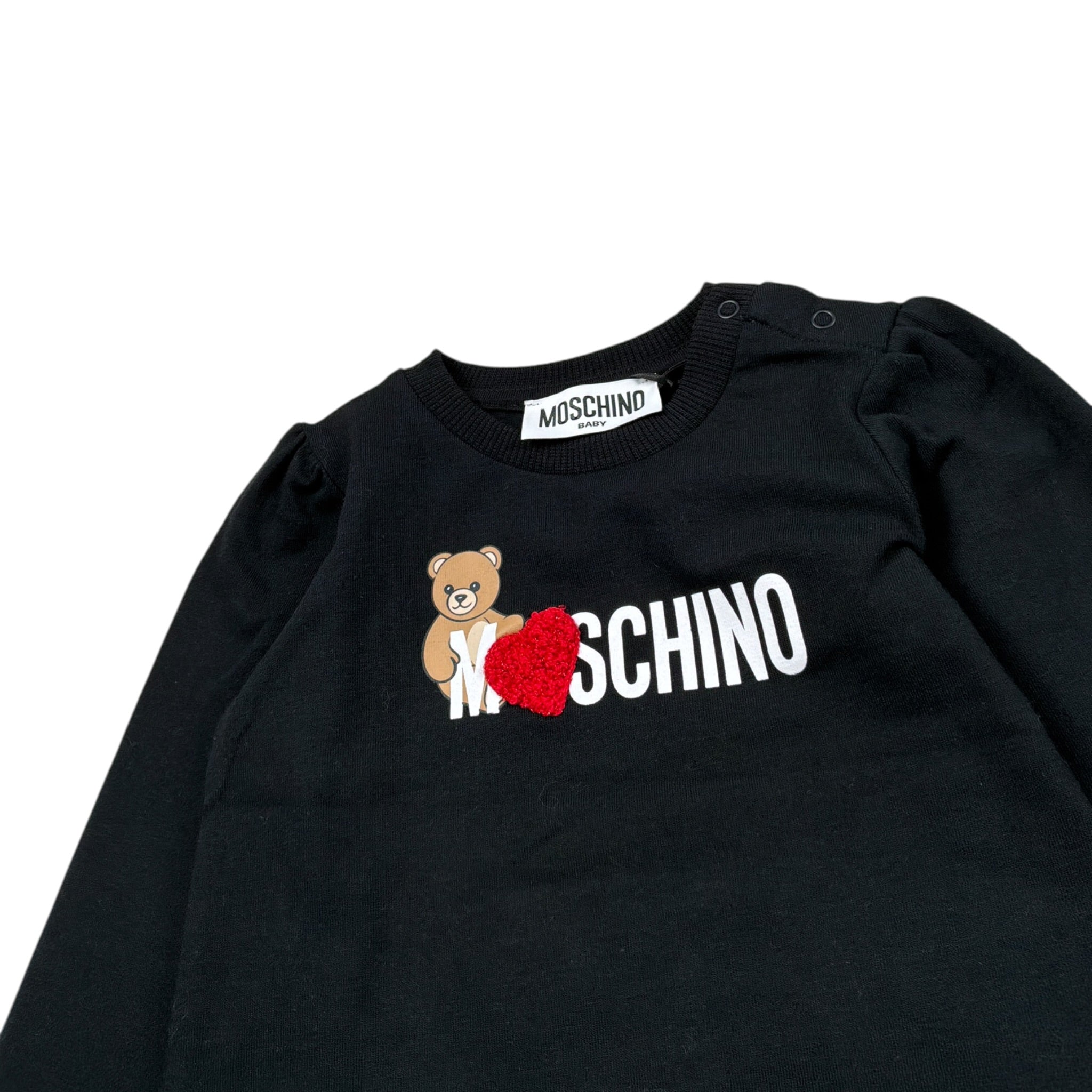 Moschino Shirt tinta unita con Stampa Nero per Neonata MAO00V NERO MOSCHINO 