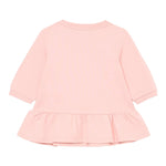 Moschino Abito Manica Lunga tinta unita con Logo Rosa per Bambina MAV0BKJ ROSA MOSCHINO 