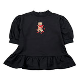 Moschino Abito Manica Lunga tinta unita con Logo Nero per Neonata MAV0CW NERO MOSCHINO 
