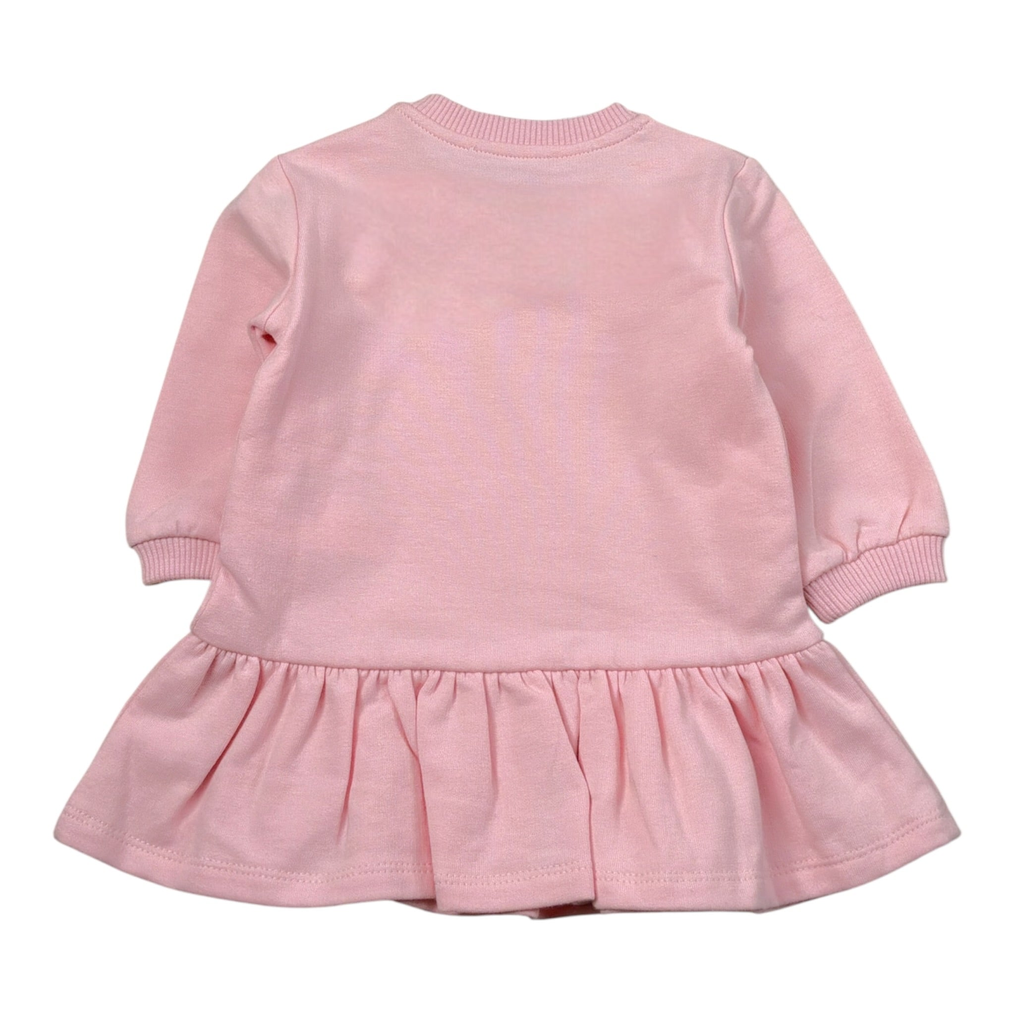 Moschino Abito tinta unita con Stampa Rosa per Neonata MBV0KB ROSA MOSCHINO 