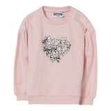 Moschino Felpa Chiusa Girocollo tinta unita con Logo Rosa per Neonata MDF031 ROSA MOSCHINO 