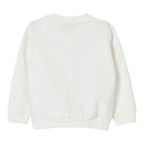 Moschino Felpa Chiusa Girocollo Tinmta Unita con Stampa Panna per Bambina MDF034J PANNA MOSCHINO 