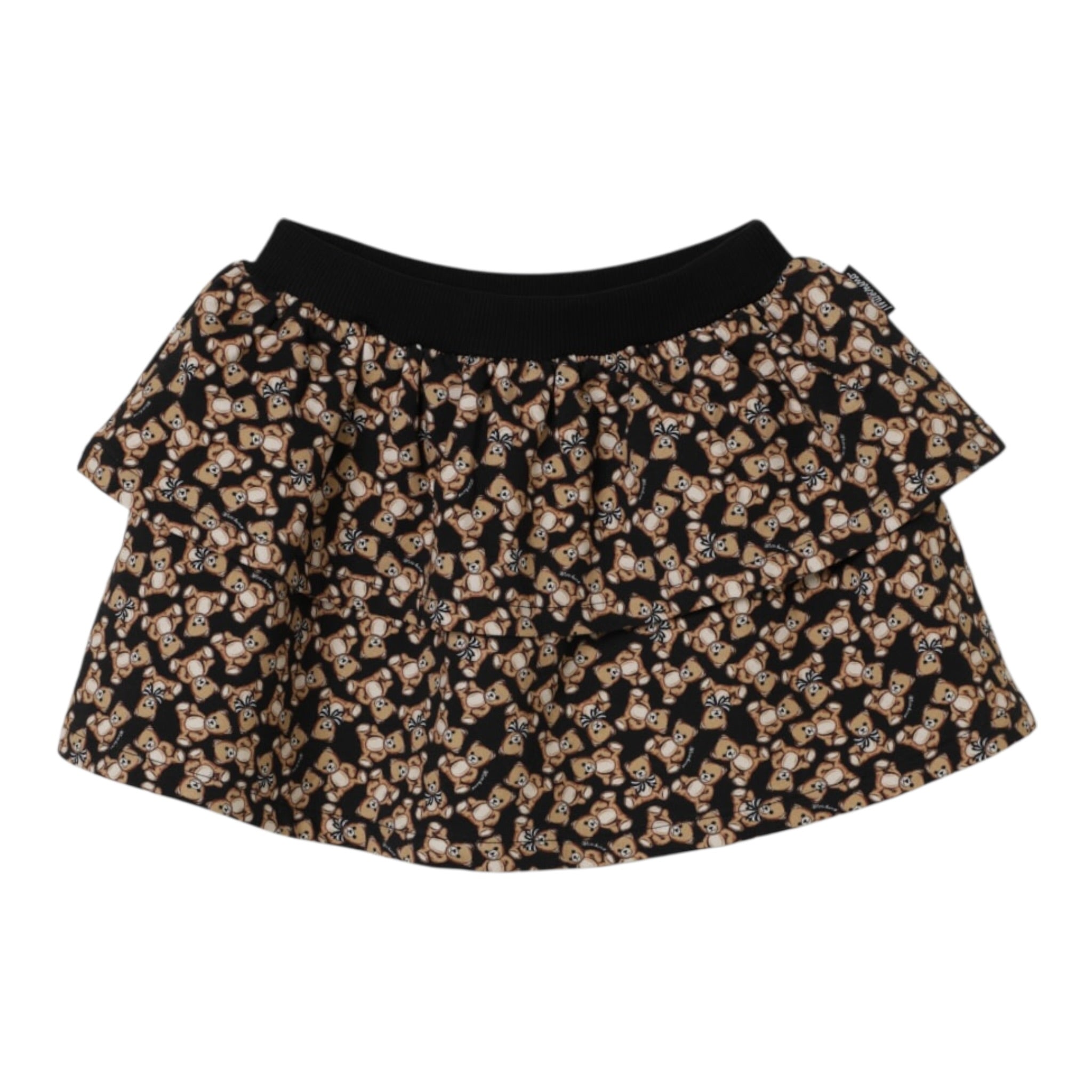 Moschino Gonna tinta unita con Stampe Orsi Nero per Bambina MDJ01NJ NERO MOSCHINO 