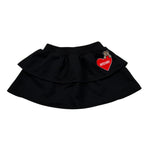 Moschino Gonna tinta unita con Logo E Balza Nero per Neonata MDJ01Q NERO MOSCHINO 