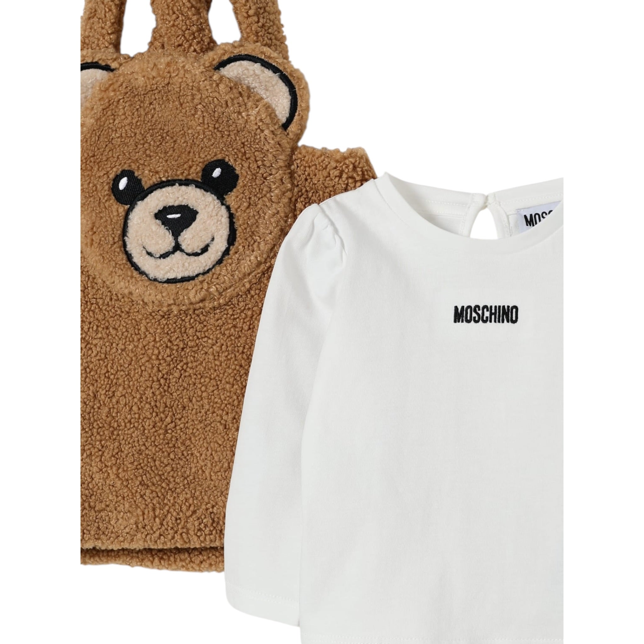 Moschino Completo 2 Pezzi Shirt-Abito Cammello per Neonata MDK037 CAMMELLO MOSCHINO 