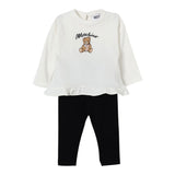 Moschino Completo 2 Pezzi Shirt-Leggins Bicolore Bianco/Nero per Neonata MDK03CX BIANCO/NERO MOSCHINO 