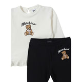 Moschino Completo 2 Pezzi Shirt-Leggins Bicolore Bianco/Nero per Neonata MDK03CX BIANCO/NERO MOSCHINO 