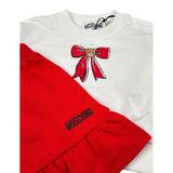 Moschino Completo 2 Pezzi Felpa-Gonna Panna/Rosso per Neonata MDK03H PANNA/ROSSO MOSCHINO 