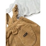 Moschino Completo 2Pz Shirt-Salopette Bicolore Bianco/Beige per Neonata MDK03I BIANCO/BEIGE MOSCHINO 