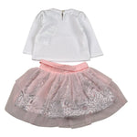 Moschino Completo 2Pz Shirt-Gonna Bianco/Rosa per Neonata MDK03L BIANCO/ROSA MOSCHINO 