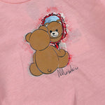 Moschino Shirt tinta unita con Stampa Rosa per Neonata MDO00W ROSA MOSCHINO 