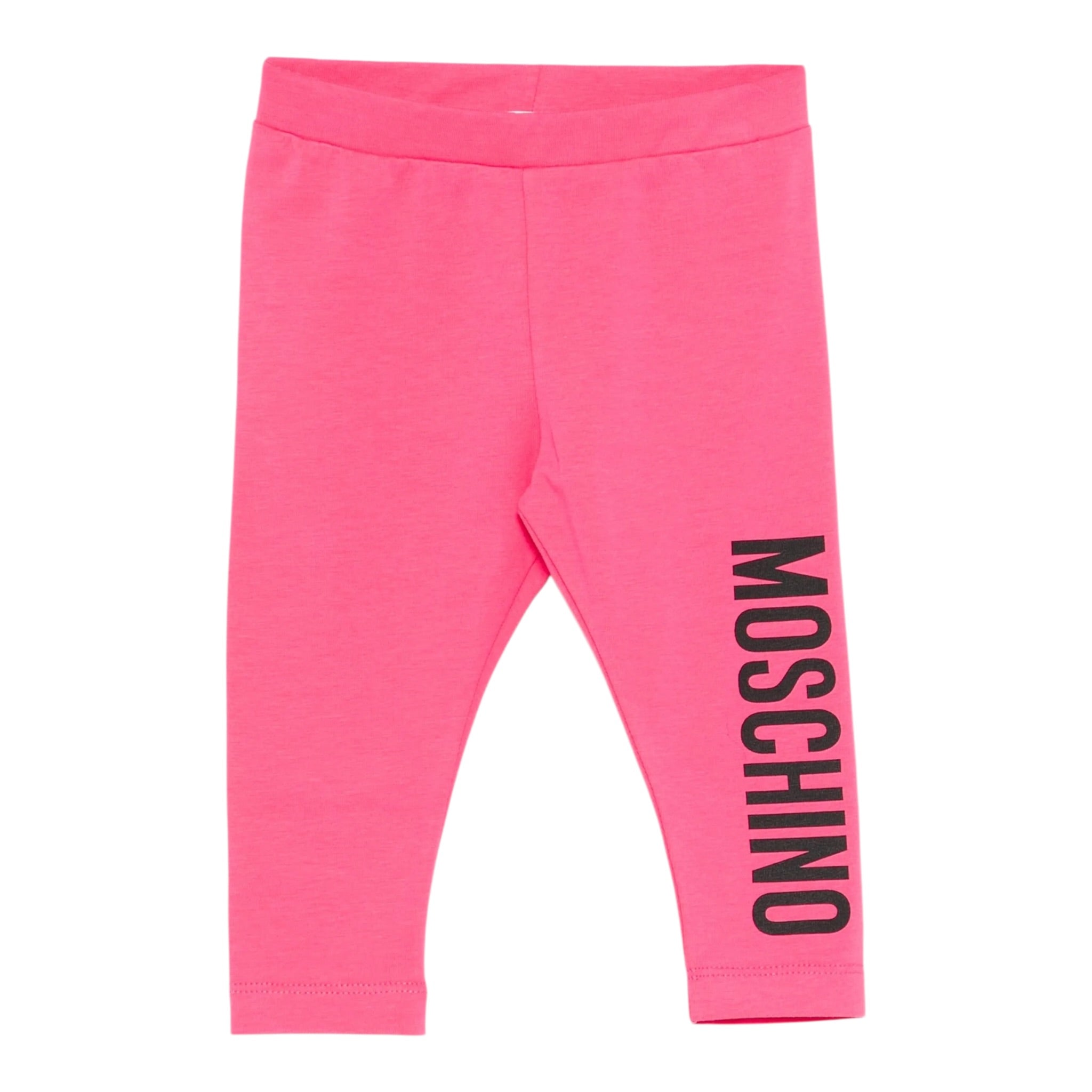 Moschino Leggins tinta unita con Logo Fuxia per Neonata MDP03H FUXIA MOSCHINO 