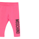 Moschino Leggins tinta unita con Logo Fuxia per Neonata MDP03H FUXIA MOSCHINO 