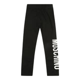 Moschino Leggins tinta unita con Logo Nero per Bambina MDP03HJX NERO MOSCHINO 