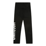 Moschino Leggins tinta unita con Logo Nero per Bambina MDP03HJX NERO MOSCHINO 