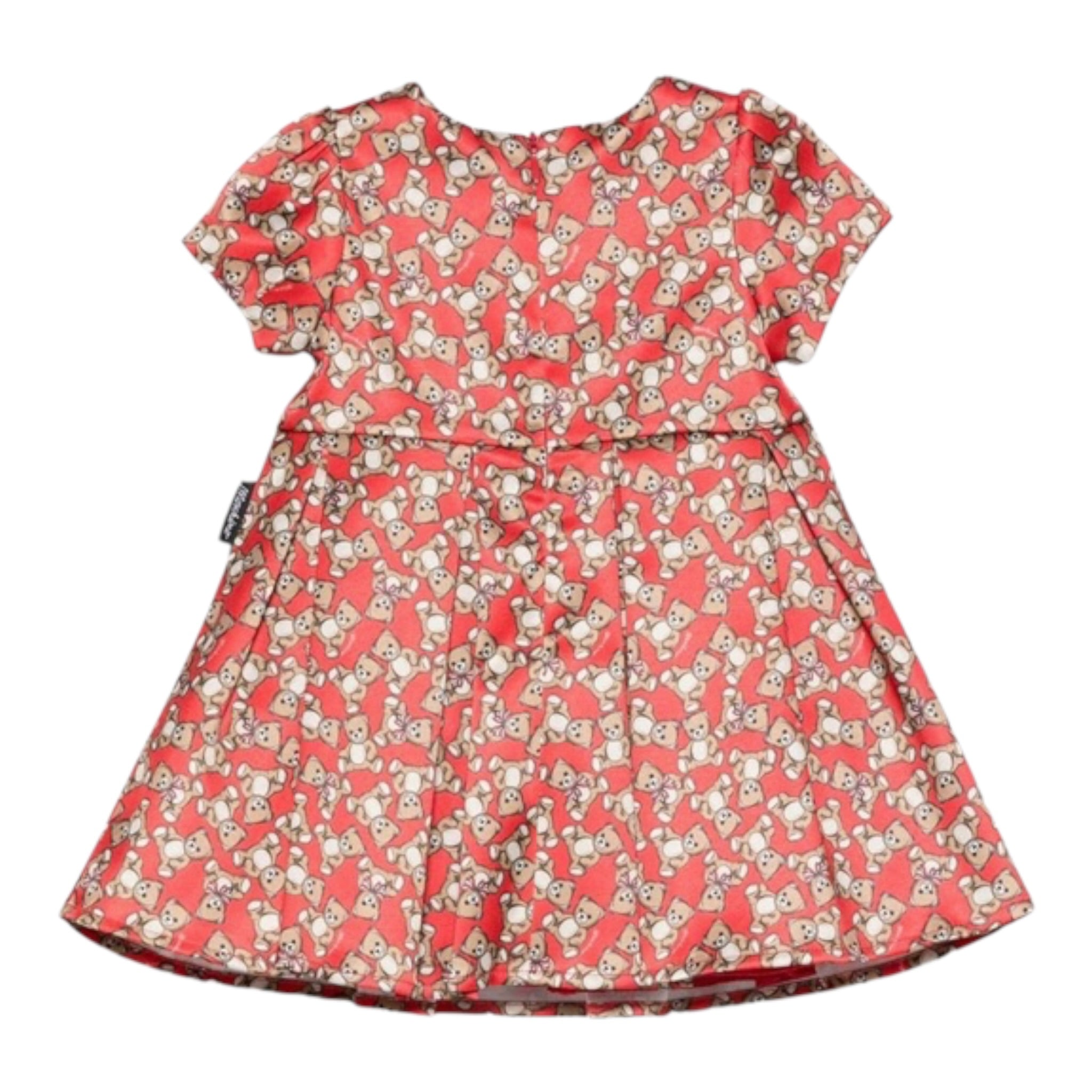 Moschino Abito Mezza Manica tinta unita con Orsi Rosso per Neonata MDV0CP ROSSO MOSCHINO 